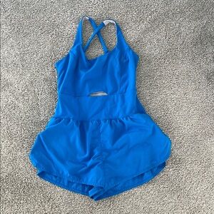 Blue Women's Athletic Romper